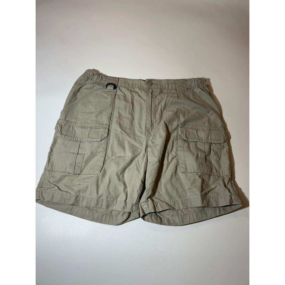 Faded Glory Cargo Shorts Men's 38 Barley Tan Cotton Outdoor Utility